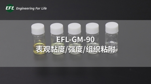 EFL-GM-90 不同濃度下的表觀黏度、強(qiáng)度、組織粘附性能
